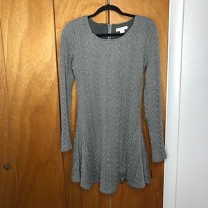 Long Sleeve Gray Sweater Dress from Loveriche